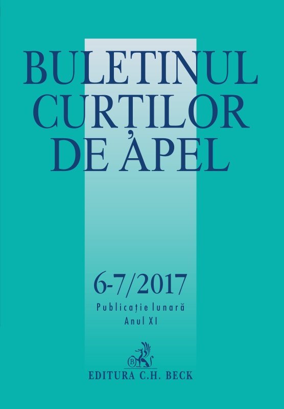 Buletinul Curtilor de Apel nr. 6-7-2017