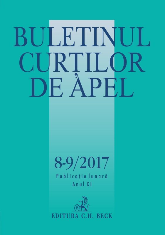 Buletinul Curtilor de Apel nr. 8-9-2017