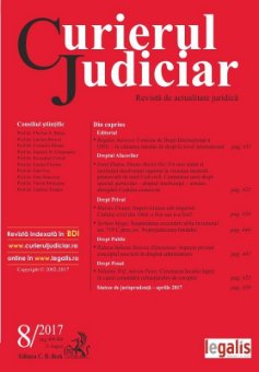 Curierul Judiciar, Nr. 8/2017