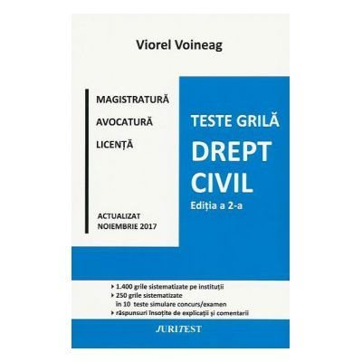 Teste grila. Drept civil. Editia a 2-a - Voineag