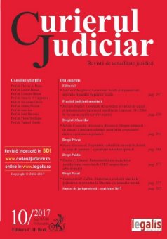 Curierul Judiciar, Nr. 10-2017