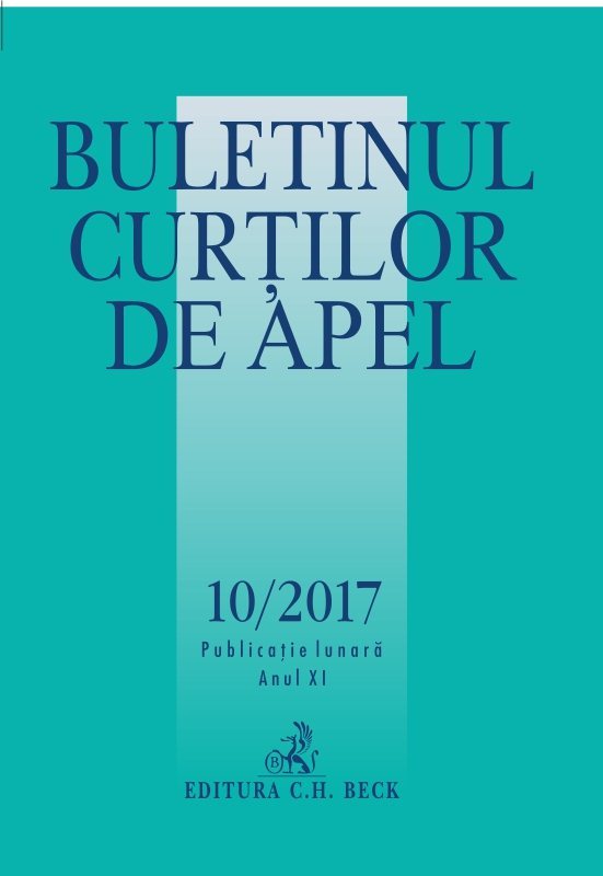 Buletinul Curtilor de Apel nr. 10-2017