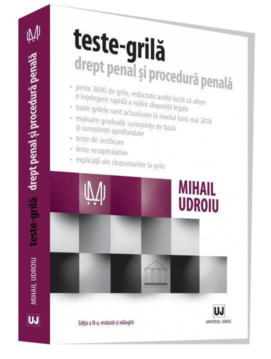 Teste grila. Drept penal si procedura penala. Editia a 9-a - Udroiu