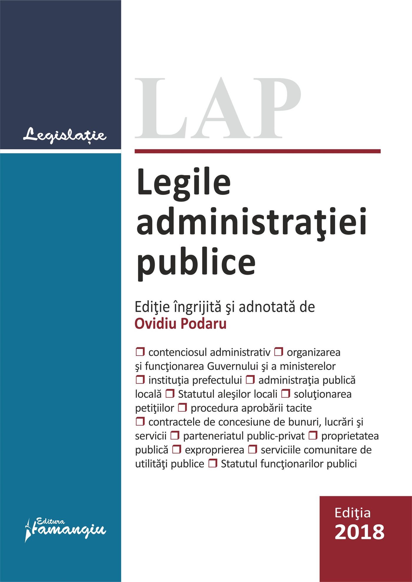 Legile administratiei publice - octombrie 2018