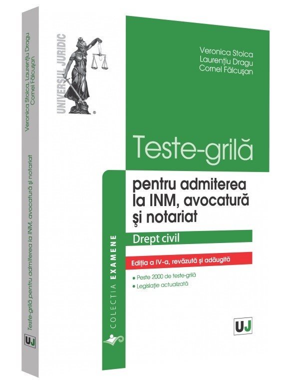 Teste-grila pentru admiterea la Inm, avocatura si notariat. Drept civil. Editia a 4-a - Stocia, Dragu, Falcusan