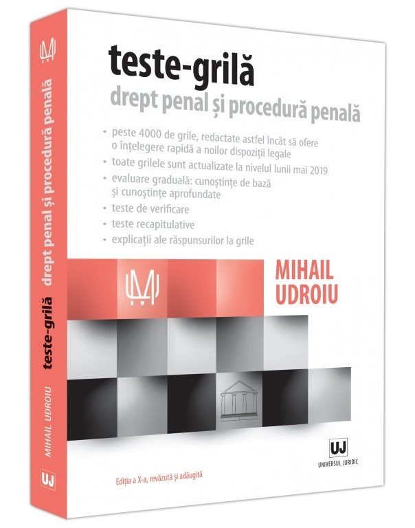 Teste grila. Drept penal si procedura penala. Editia a 10-a - Udroiu
