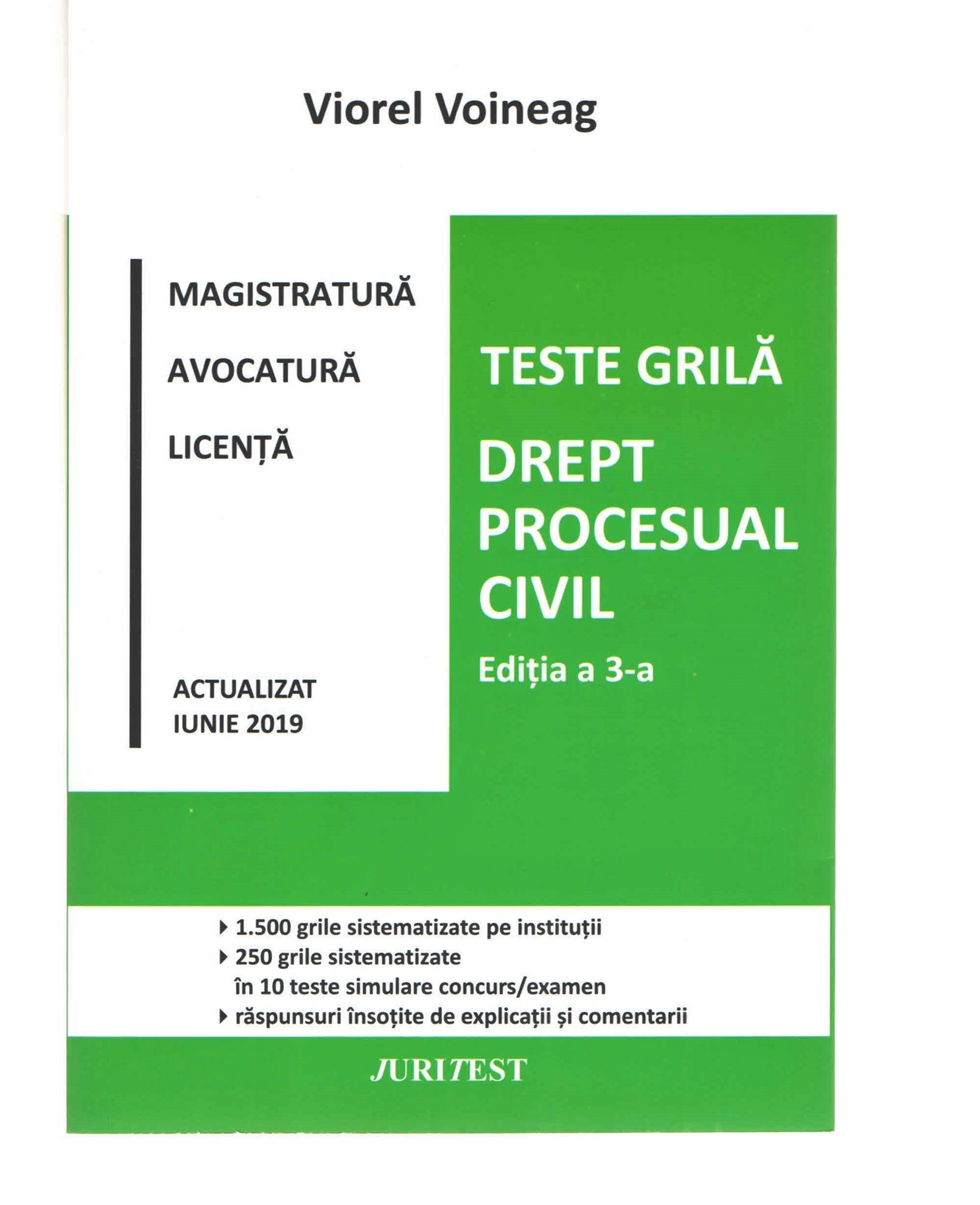 Teste grila. Drept procesual civil. Editia a 3-a - Viorel Voineag
