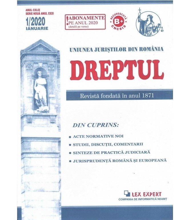 Revista Dreptul nr. 1/2020