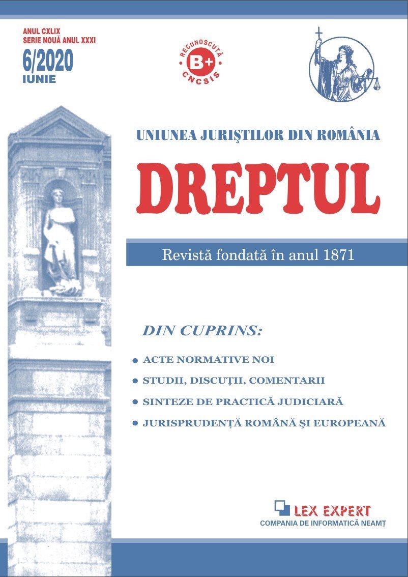 Revista Dreptul nr. 6/2020