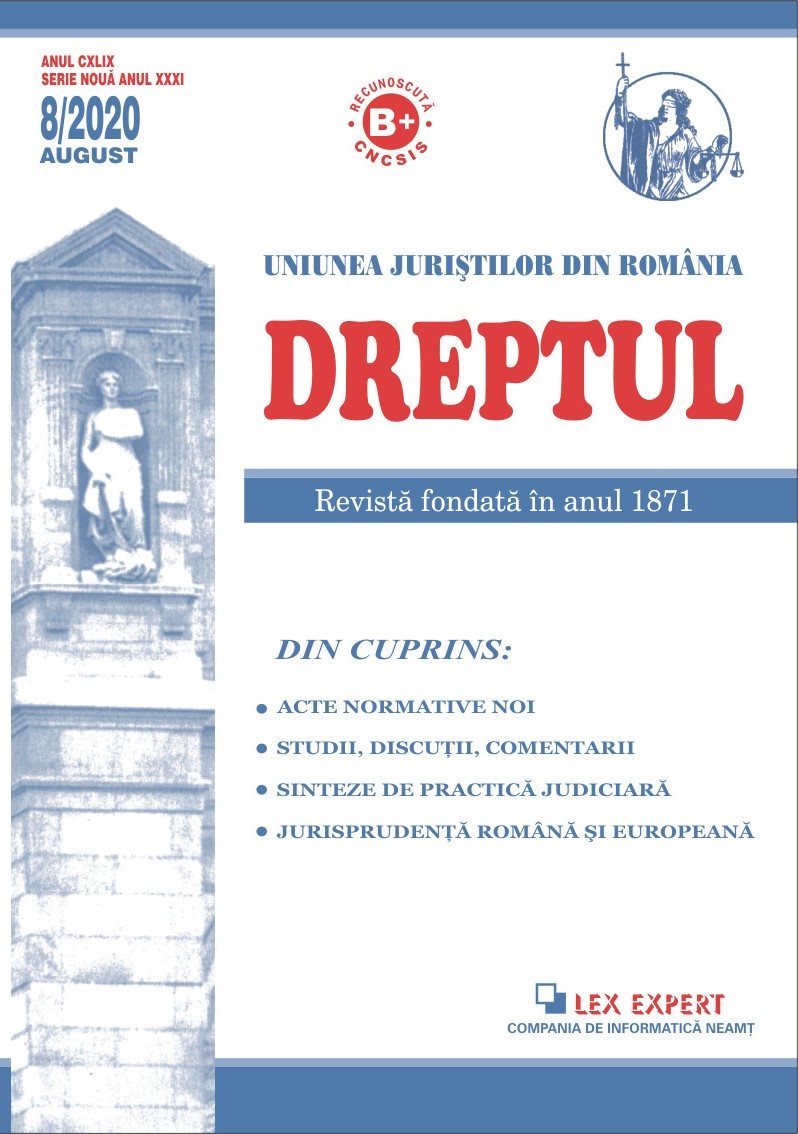 Revista Dreptul nr. 8/2020