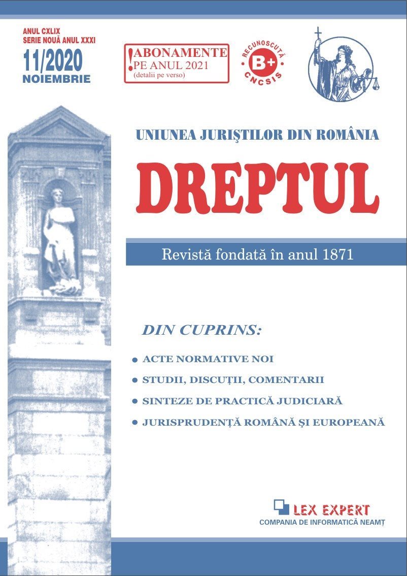 Revista Dreptul nr. 11-2020