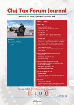 Cluj Tax Forum Journal 5/2020