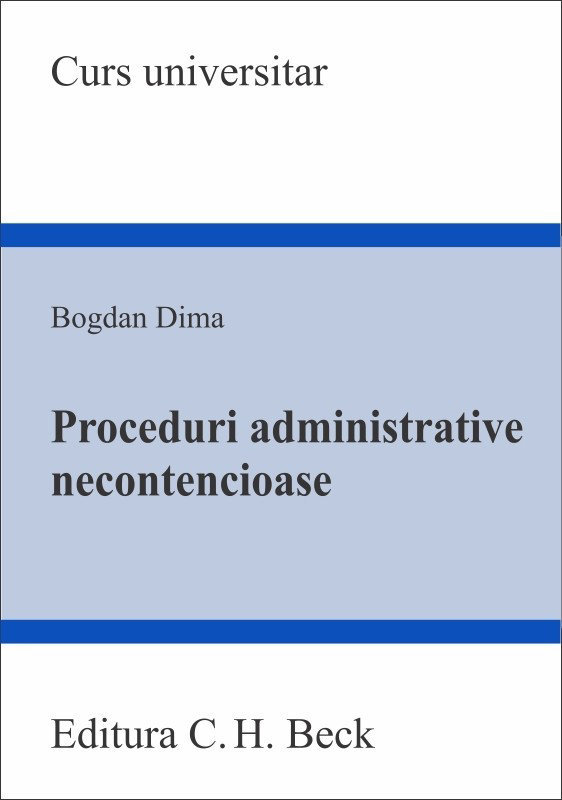 Proceduri administrative necontencioase_Bogdan Dima