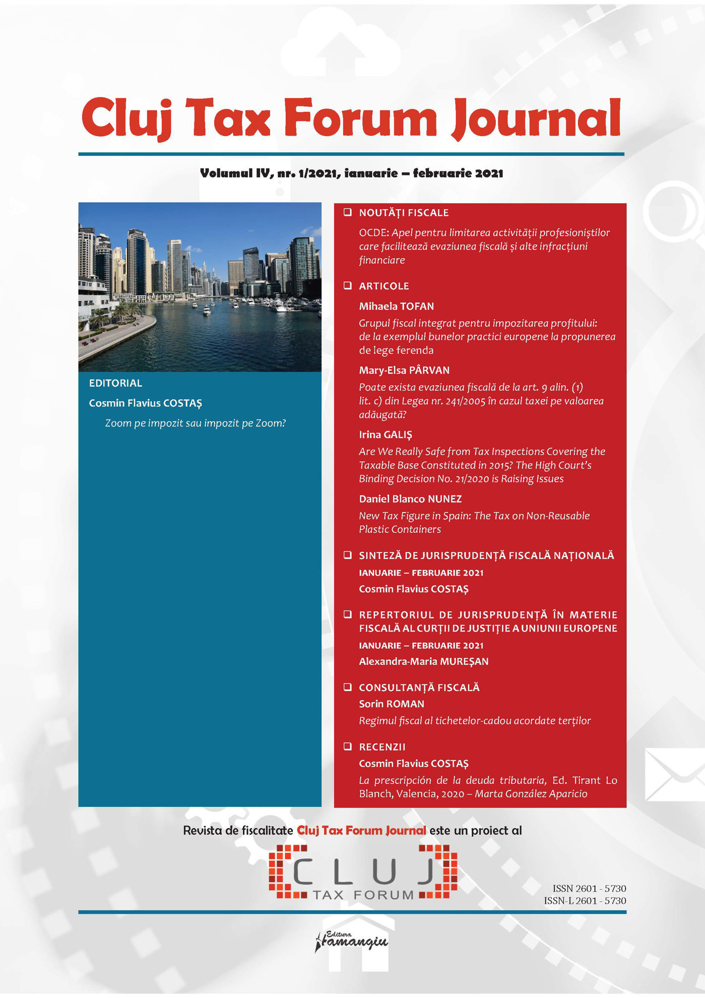 Cluj Tax Forum Journal 1/2021