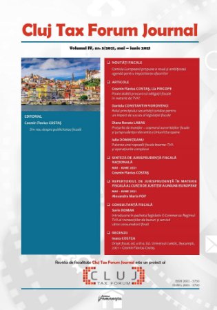 Cluj Tax Forum Journal 3/2021