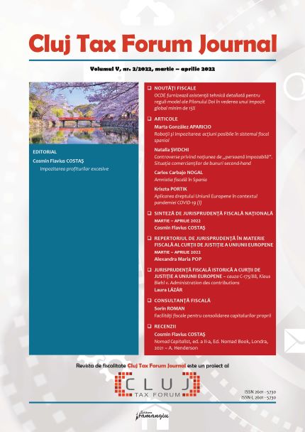 Cluj Tax Forum Journal 2/2022