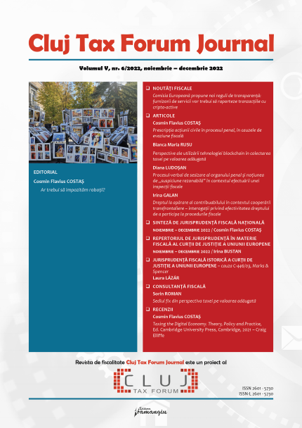 Cluj Tax Forum Journal 6/2022