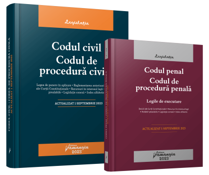 Pachet Codul civil. Codul de procedura civila. Codul penal. Codul de procedura penala - septembrie 2023