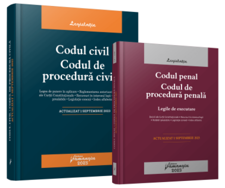 Pachet Codul civil. Codul de procedura civila. Codul penal. Codul de procedura penala - septembrie 2023