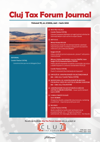 Cluj Tax Forum Journal 2/2023