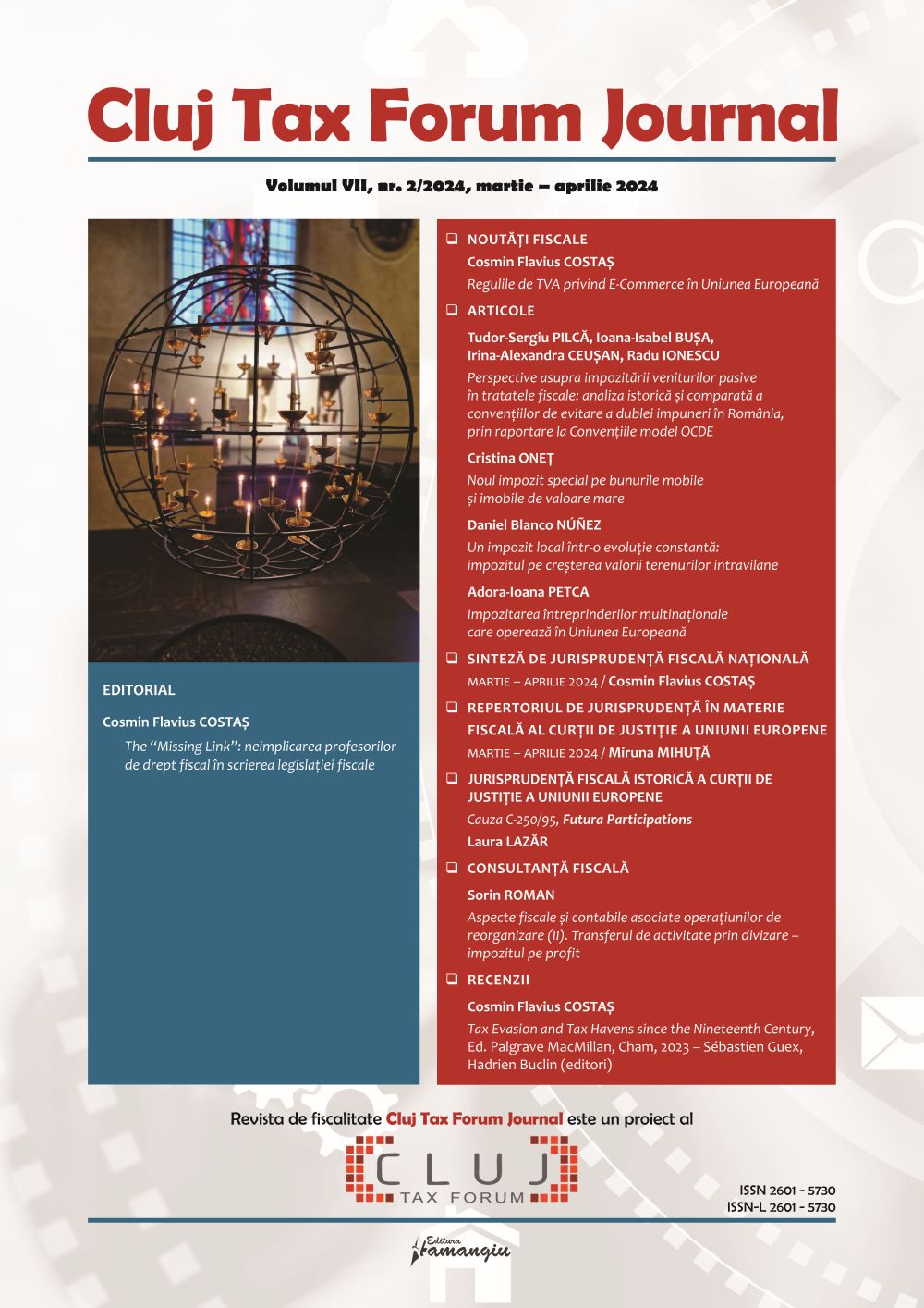 Cluj Tax Forum Journal 2/2024- Cosmin Flavius Costas
