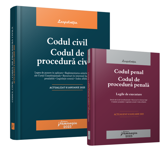 Pachet Codul civil. Codul de procedura civila. Codul penal. Codul de procedura penala - ianuarie 2025- ***
