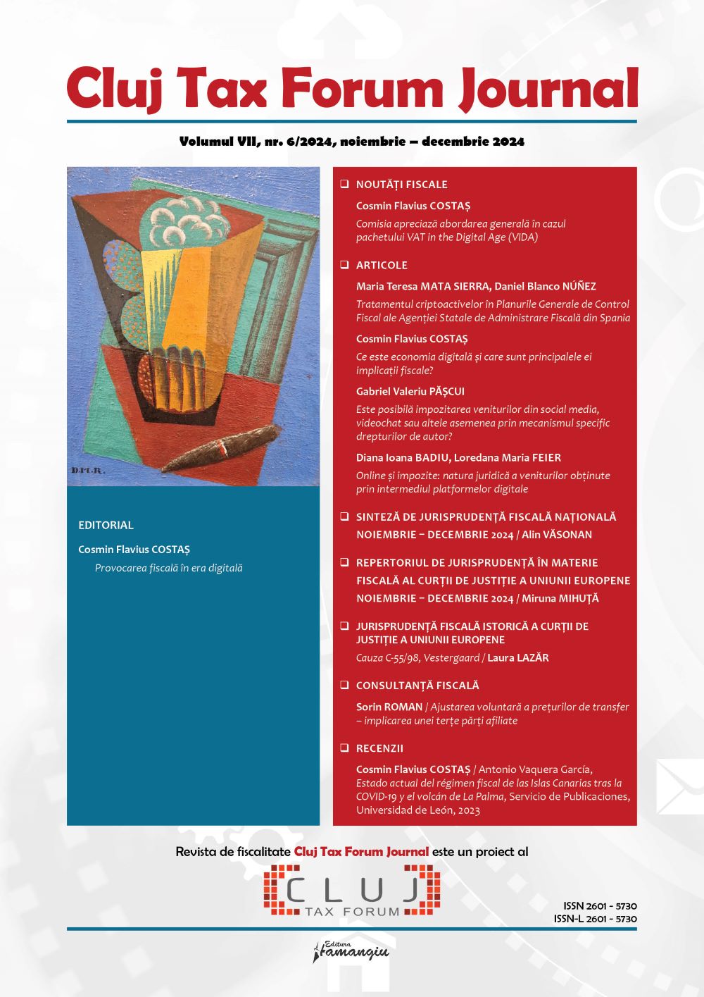 Cluj Tax Forum Journal 6/2024- Cosmin Flavius Costas