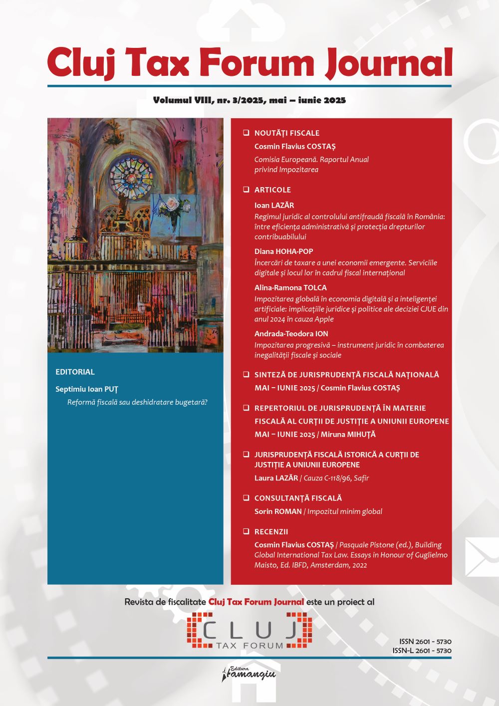 Cluj Tax Forum Journal 3/2025- Cosmin Flavius Costas
