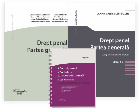 Pachet Drept penal. Partea generala. Curs pentru studentii anului II- Ionut-Gabriel Visinescu, Stefana-Iuliana Sorohan, George-Alexandru Lazar, Marius-Georgel Sima, Constantin Mitrache, Lavinia Valeria Lefterache, Dorel Herinean, George Cristian Ioan