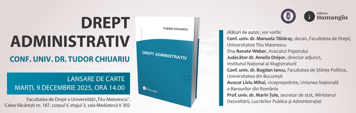 Lansare de carte - Drept administrativ