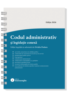 Imagine Codul administrativ si legislatie conexa. Actualizat la 8 ianuarie 2026 - spiralat