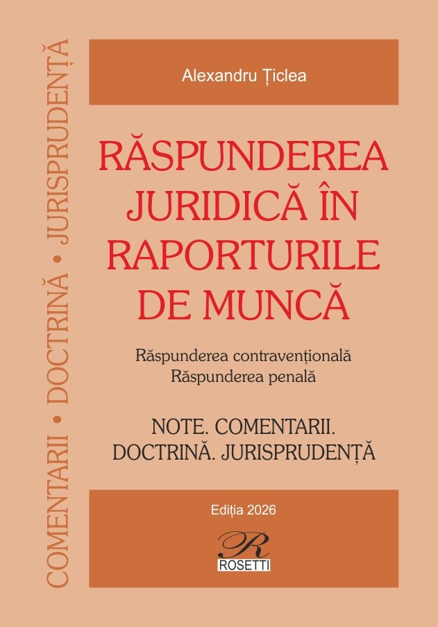 Raspunderea juridica in raporturile de munca
