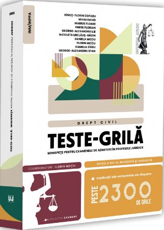 Teste-grila, minispete pentru examenele de admitere în profesiile juridice. Drept civil. Editia a XIII-a, revazuta si adaugita - Motiu